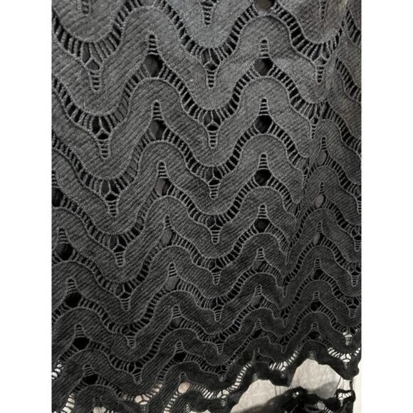 Black Lace Sleeveless Tiered Midi Dress Small‎ - Picture 5 of 7